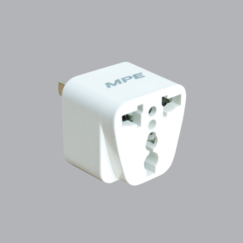 Travel socket, flat-pin plugs - round AD1