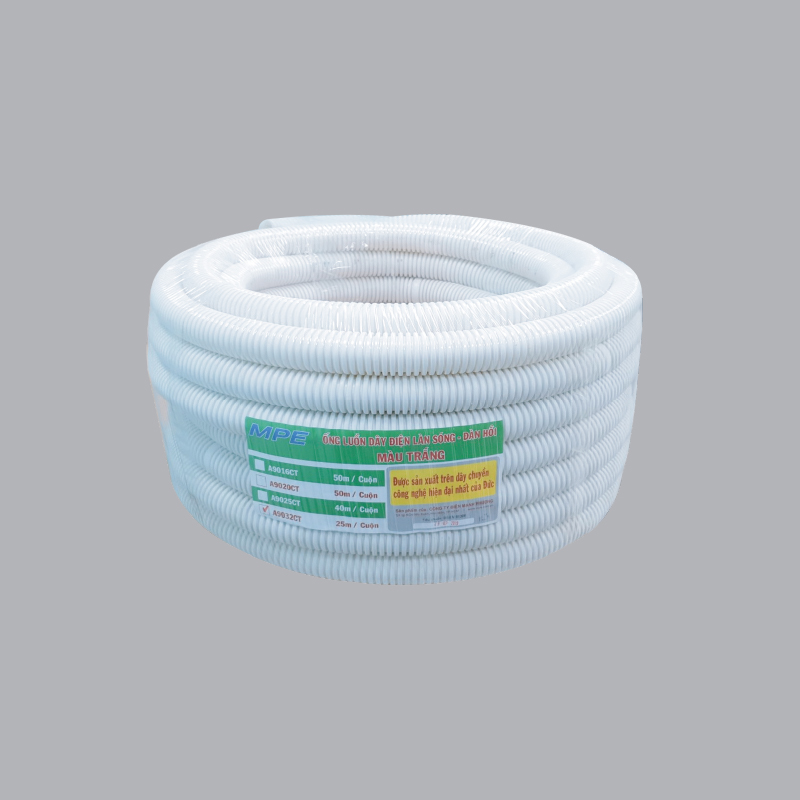 White PVC elastic conduit Ø32 A9032 CT